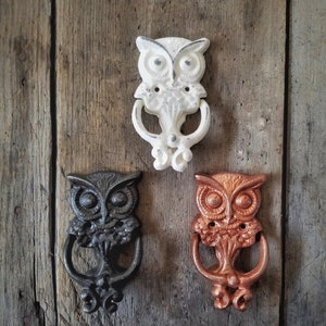 Owl Door Knocker, Cast Iron Door Decoration, Country Decor,  Front Door Decor