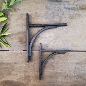 Modern Iron Brackets, Shelving Brackets, Shelf Decor, 2 Sizes, SOLD INDIVIDUALLY