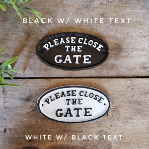 Please Close The Gate Sign, Plaques, Iron Outdoor Sign, Retro Home Decor, Garden Decor, Door Plaque, Gate Sign