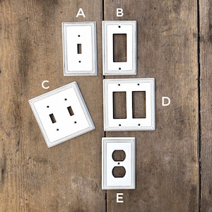 Steel Metal Wall Plates Shabby Chic Switch Plate Covers Light Switchplates Light Switch Covers Double Rocker Outlet
