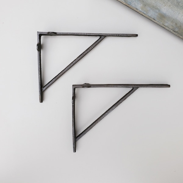 Simple Iron Brackets, Shelving Brackets, 2 Sizes, Shelf Decor, Farmhouse Decor, Sold Individually