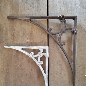 Small & Large French Iron Brackets, Shelving Brackets, Shelf Decor Set Of 2, Farmhouse Decor