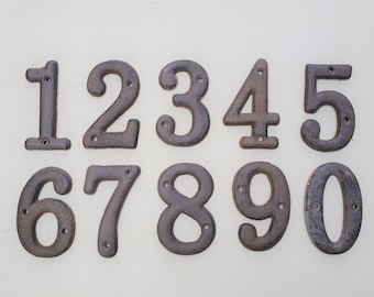 Iron House Numbers, Modern Numbers, Address Numbers, Mid Century Home Decor, Retro Numbers