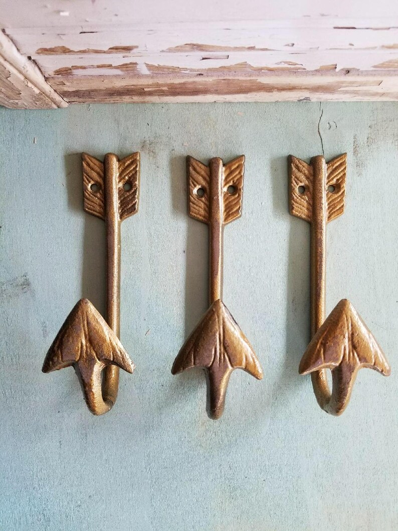 Metal Arrow Wall Hooks Wall Decor Wall Hook Boho Decor Etsy
