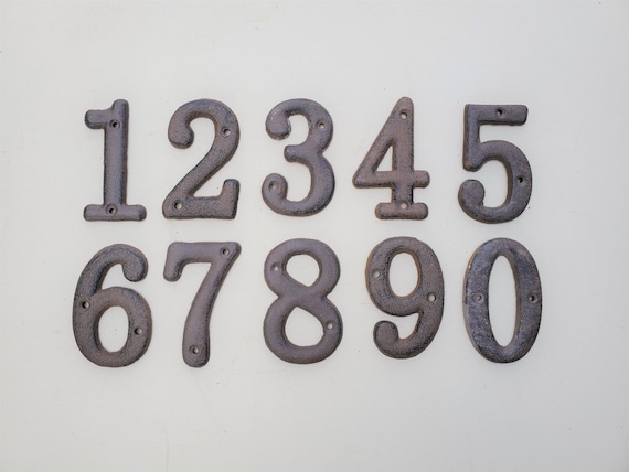 Iron House Numbers, Modern Numbers, Address Numbers, Mid Century Home Decor, Retro Numbers