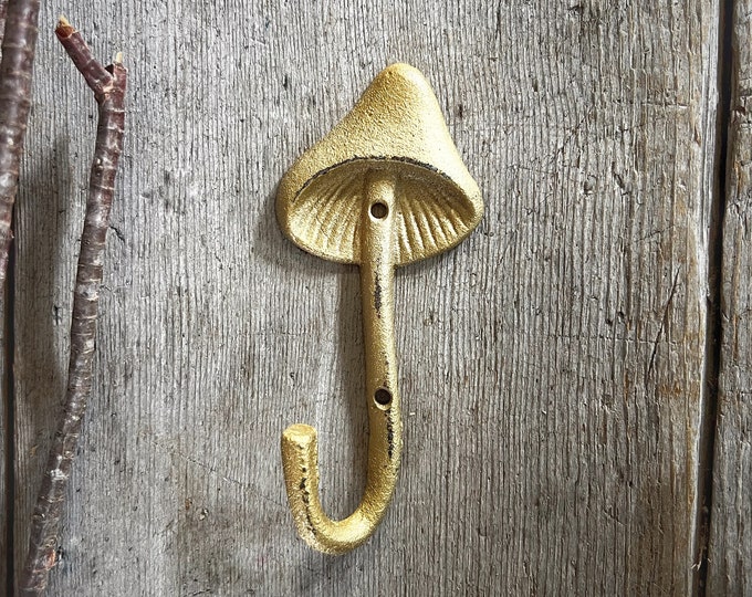 Mushroom Solid Wood Hooks Black Walnut Coat Hook Decorative Gift Wall