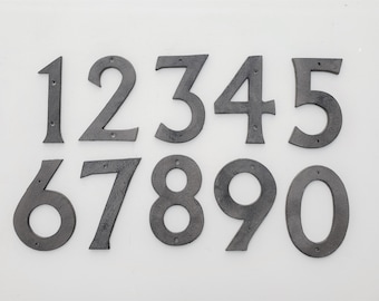 Cast Iron House Numbers: Mid Century Modern Address