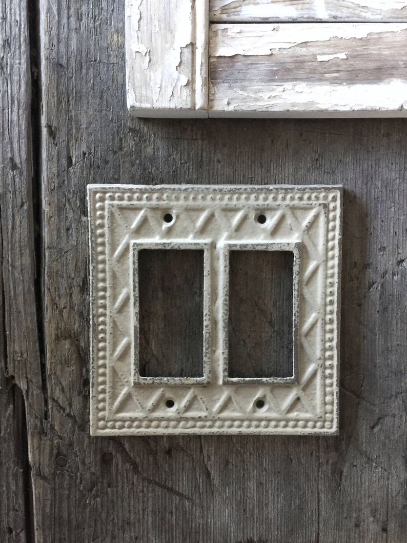 Shabby Chic Light Switch Plate Double Rocker Switch Plate Etsy