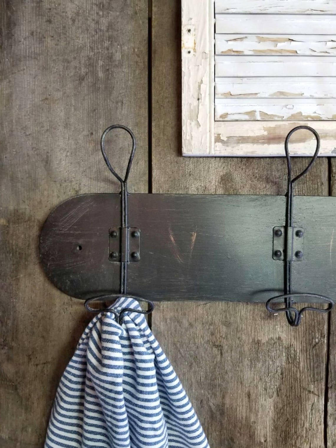 Vintage Style Coat Rack Coat Rack Wall Mount Rustic Towel Etsy