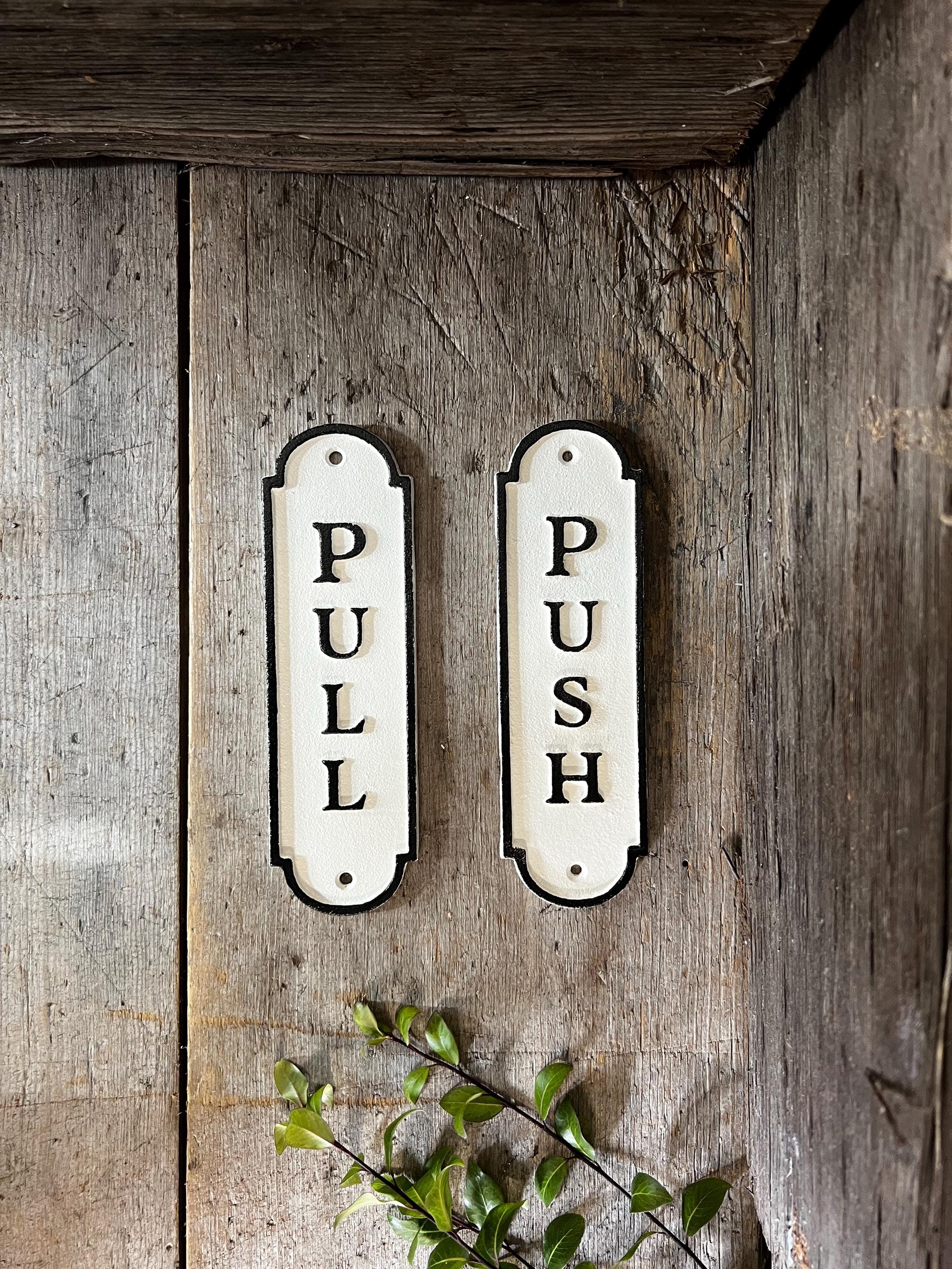 Front Door Decor Push Pull Sign Plaque Outdoor Metal Sign Housewarming ...