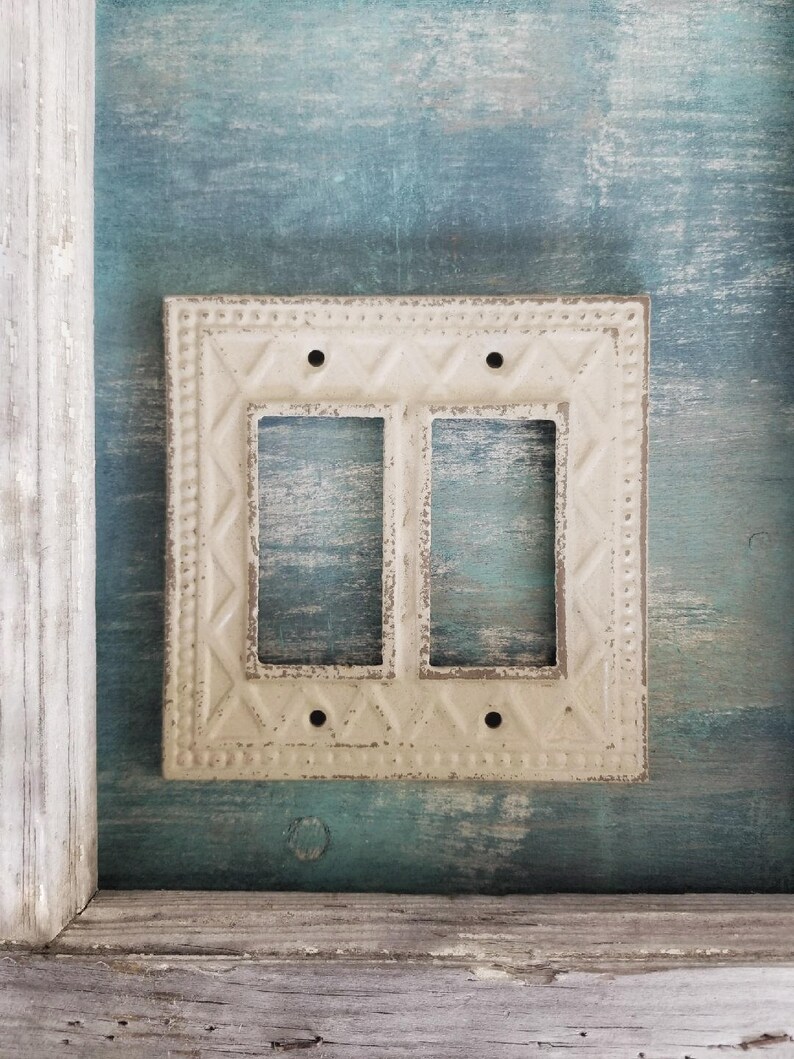 Shabby Chic Light Switch Plate Double Rocker Switch Plate Etsy