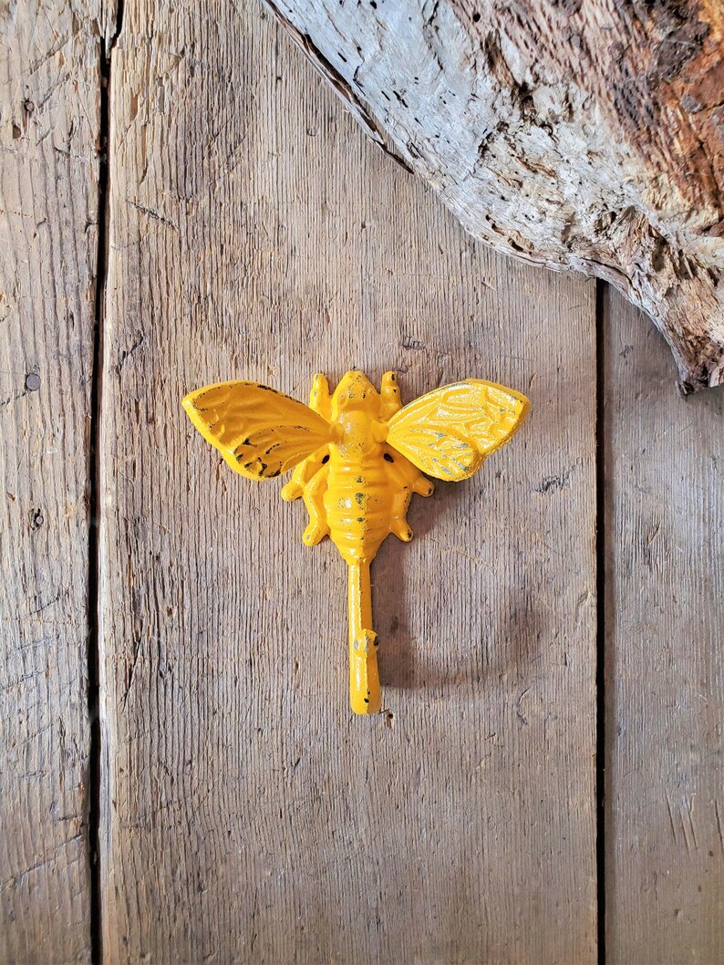 Iron Wall Decor Iron Wall Hook Bee Decor Bee Wall Art Etsy