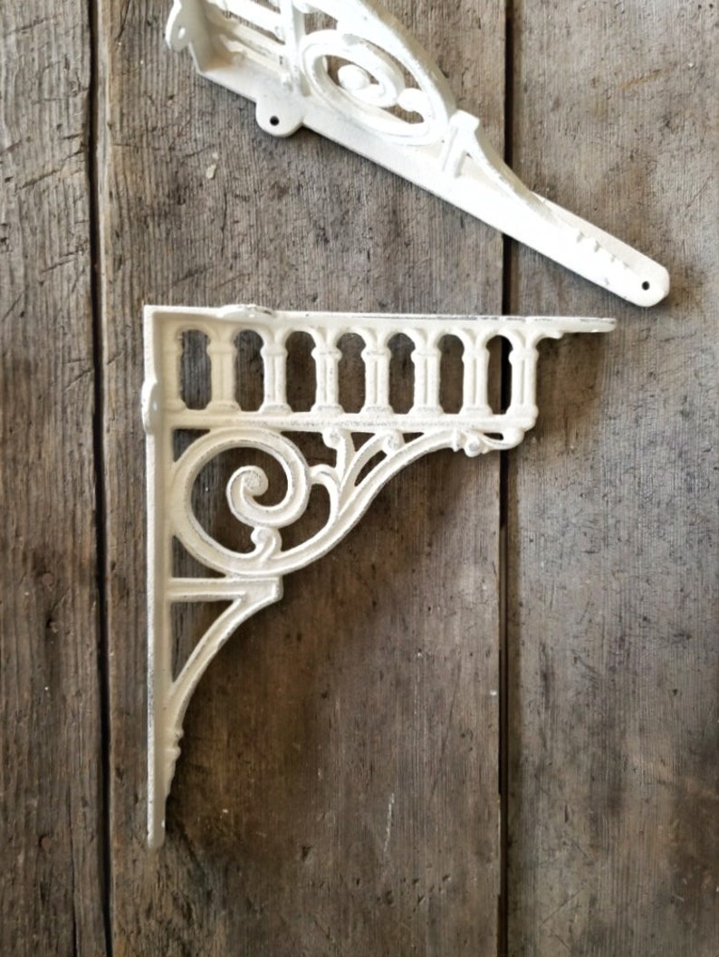 Large Cast Iron Brackets Corbel Shelving Brackets Set of 2 Etsy