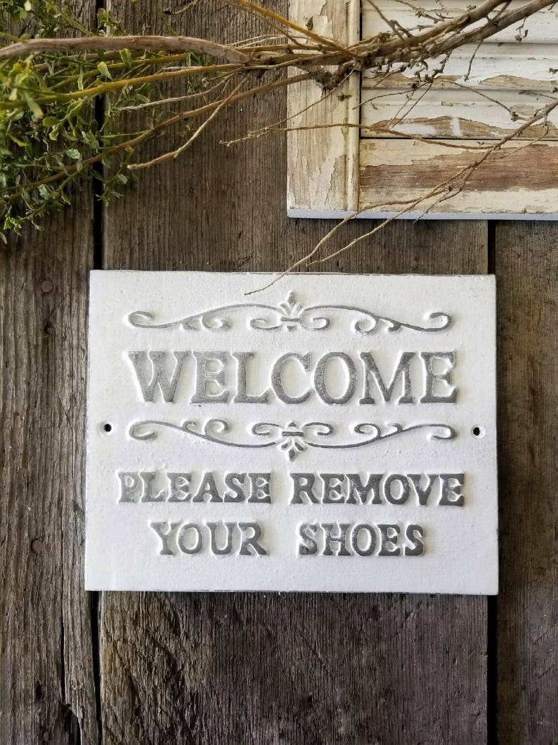 You should Get rid of Your Sneakers Signal, No footwear permitted, Rustic Household Decor, Steel Indicator image relating to Please Remove Your Shoes Sign Printable Free referred to as You should Clear away Your Footwear Indicator, No footwear authorized, Rustic Residence Decor, Metallic Indicator