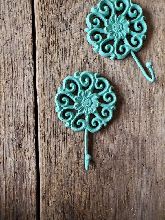 Flower Wall Hook, Jewelry Holder, Jewelry Organizer, Cast Iron Wall Hook, Nursery Wall Hook, Key Holder