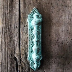 Cast Iron Door Knocker, Personalized, Patina Beaded Door Knocker, Large Iron Door Decor, New Home Decor, Farmhouse Decor, Home Decor