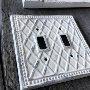 Double Switch Plate, Double Switch Cover, Switch Plate Cover, Metal Wall Plate, Light Switch Cover image 2