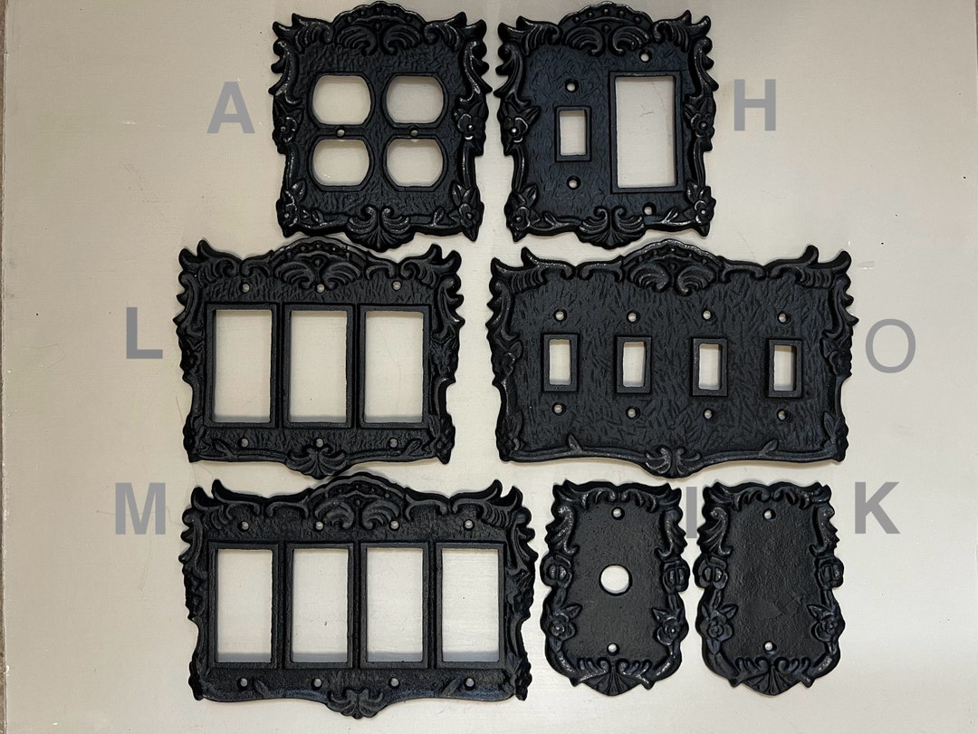 Triple Toggle Switchplate – Shabby Chic Handmade Light Switch Cover, Farmhouse Style
