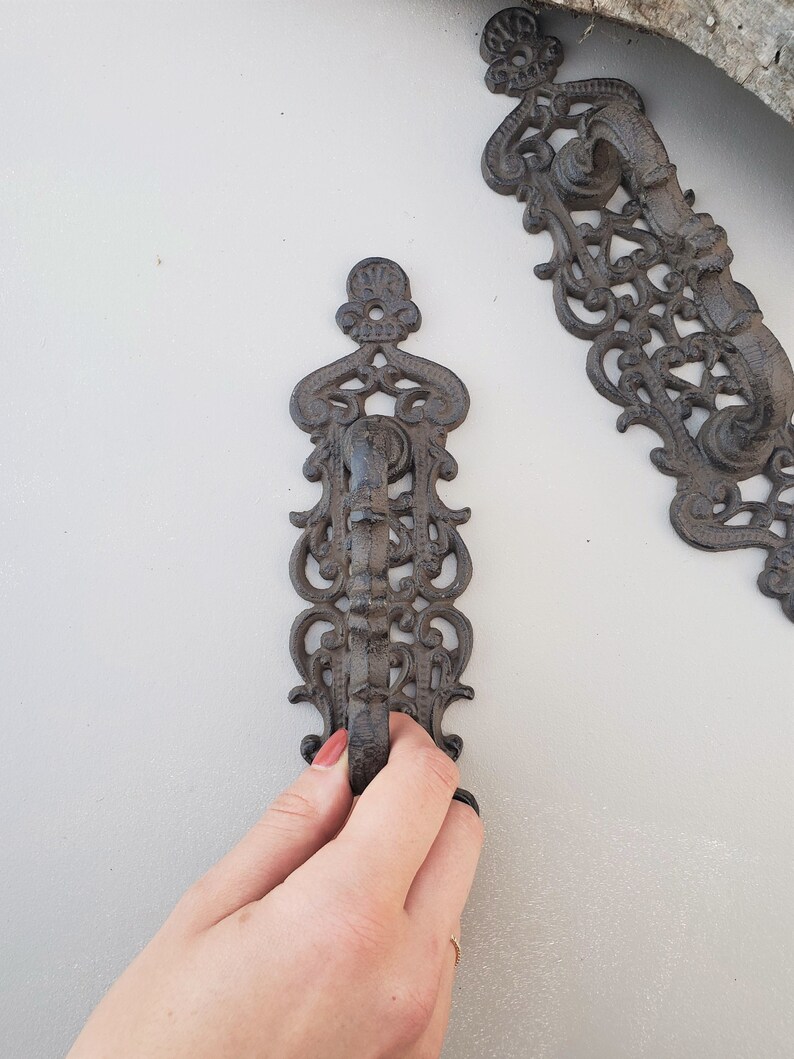 Ornate Door Handle Large Pull Handle Farmhouse Decor Gate Etsy