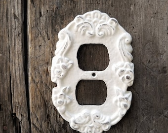 Single Outlet Cover, Outlet switch cover, Metal Home Decor, Switch Plates Duplex