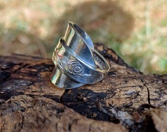 Stunning Silver Plated Spoon Ring - Handcrafted, High Quality, Vintage Cutlery