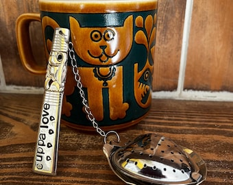 Stylish and Unique Vintage Heart “Cuppa Love” tea infuser - Handcrafted
