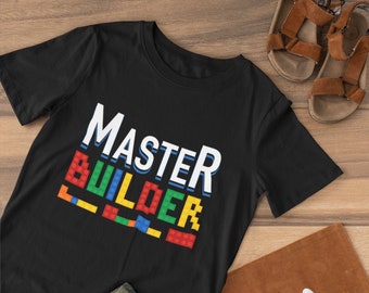 Building Blocks Bricks Master Builder Youth Short Sleeve T-Shirt