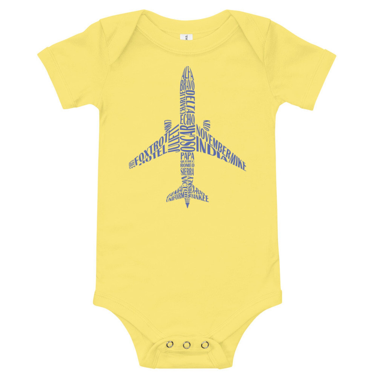 Alphabet Blue Jet Airplane Aviation Baby Onesie Etsy
