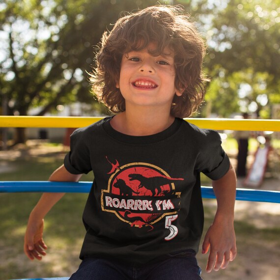 5th Birthday Dinosaur T-Rex Shirt 5 Year Old Birthday Party 5th Birthday Dinosaur T-Rex Shirt 5 Year Old Birthday Party