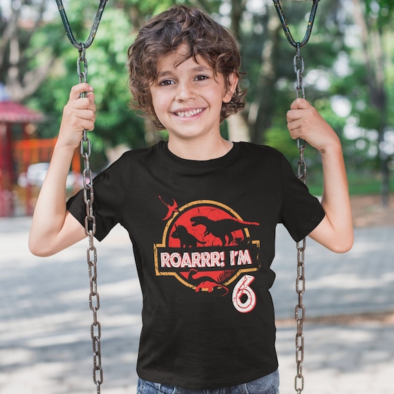 Rawr I'm 6 6th Birthday Dinosaur Shirt Boys Girls Kids Rawr I'm 6 6th Birthday Dinosaur Shirt Boys Girls Kids
