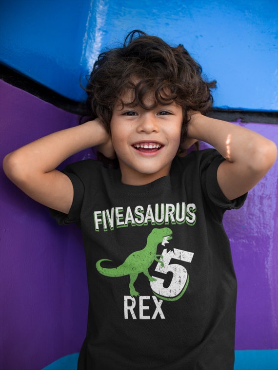 Kids Boy 5 Years T Shirt Happy 5th Birthday Matching Dinosaur Kids Boy 5 Years T Shirt Happy 5th Birthday Matching Dinosaur