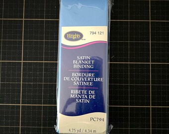 Wright's Simplicity Fettuccia In Satin Per Trapunte – Piega Singola 4,7 Cm – 2 Yards – Tie-Dye Blu - 2