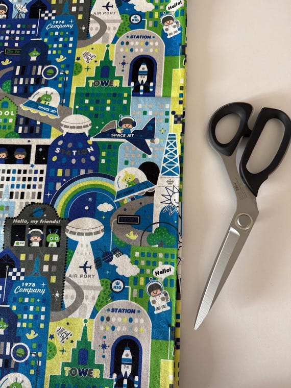 Hello My Friend Oxford Fabric by Push Pin - Kokka Fabric - Out of