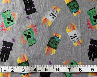 Mini Mobs - Minecraft Cotton Fabric - Out of Print