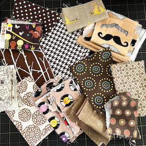 Brown Fabric Scrap Bundle No. 2