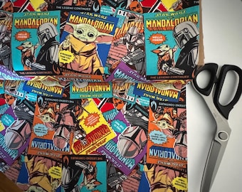 Stof Star Wars Mandalorian stripposters: stof op maat gesneden