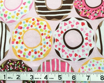 Pink Doughnuts Cotton Fabric by Blend Fabrics - OUT OF PRINT