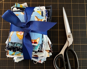 Paquete de retazos de tela azul n.º 4: 14,5 oz.