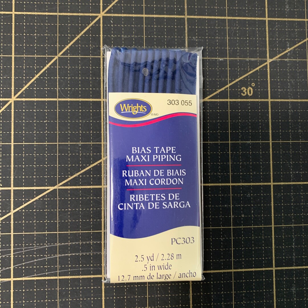 Bias Tape Maxi Piping Navy Etsy