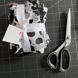 Black + White + Grey Fabric Scrap Bundle No. 9 - 10.5 oz.