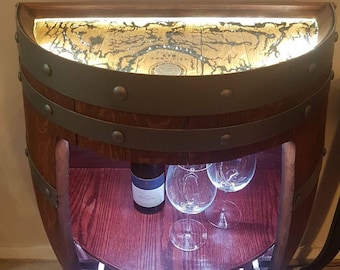 Wine Barrel Wine Rack/Cabinet