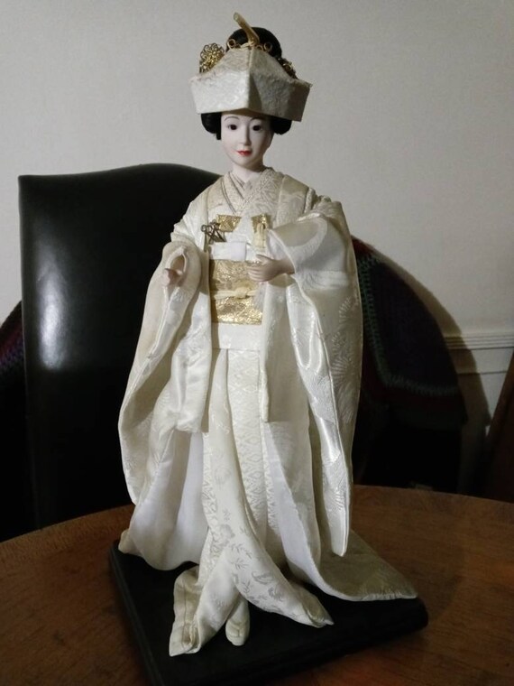 Vintage Female Japanese Wedding Doll in Bridal Gown Etsy