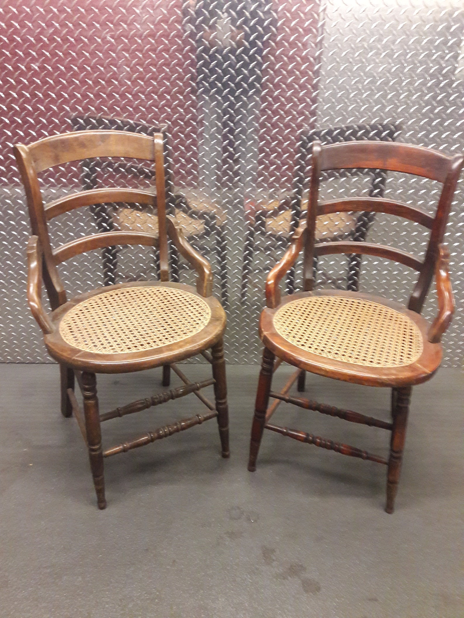 Original 1800's Antique Victorian Spindle Canned Chairs Etsy