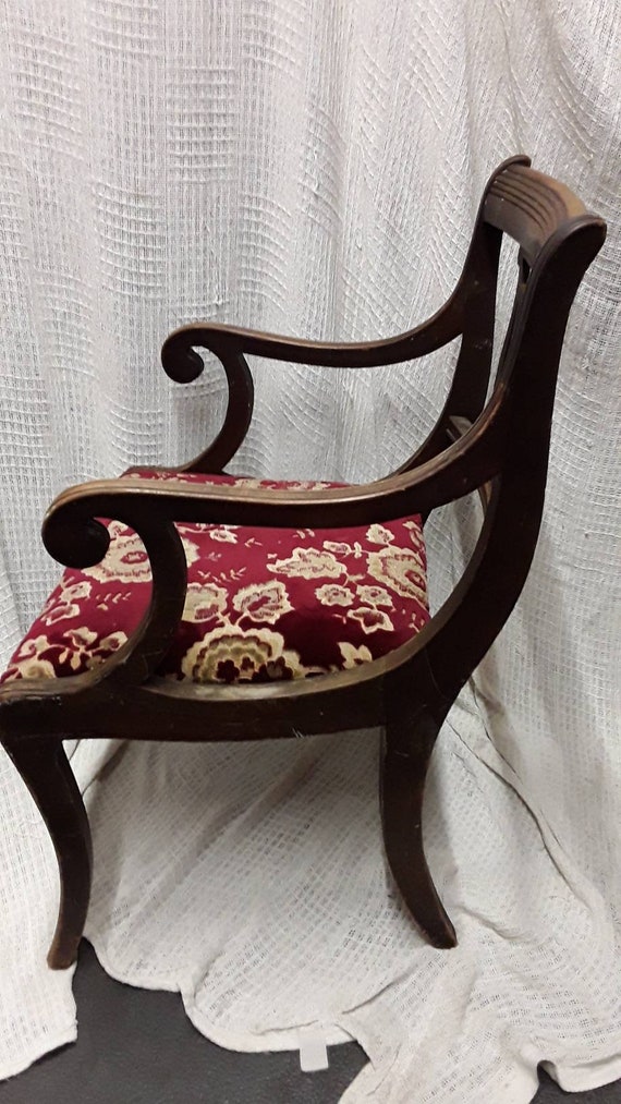 Antique harp chair sale