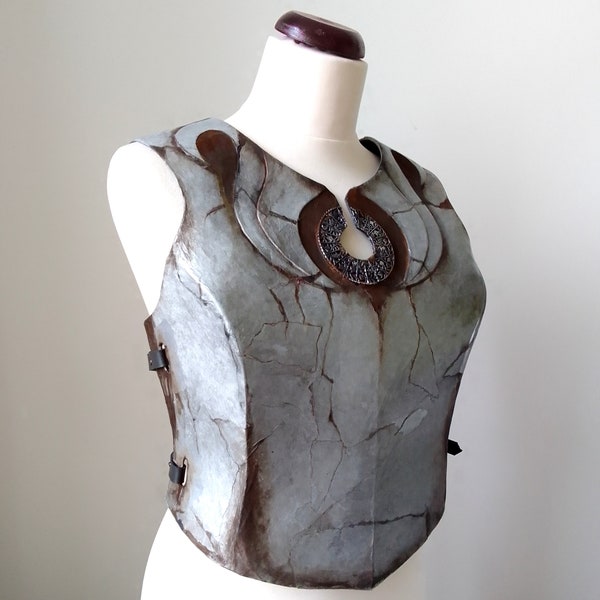 Armure de cosplay, plaque de poitrine, haut de costume de GN pour homme ou femme, argenté ou personnalisable selon les exigences du client, pas de plastique