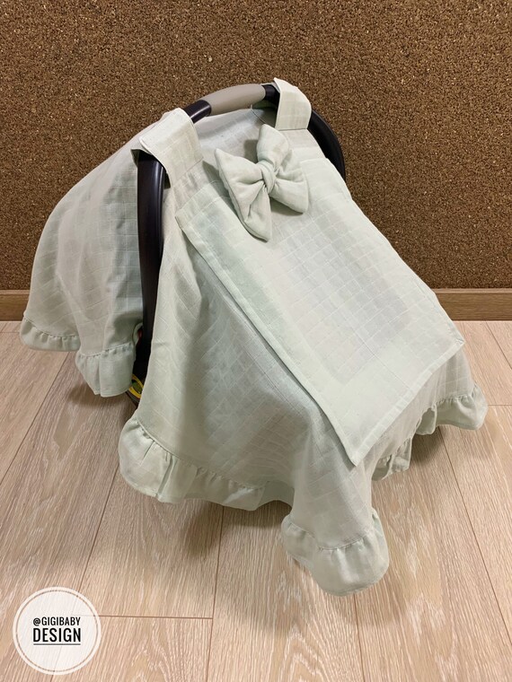 Buy Car Seat Canopy Cover Baby Girl and Boy Muslin Gauze in Water