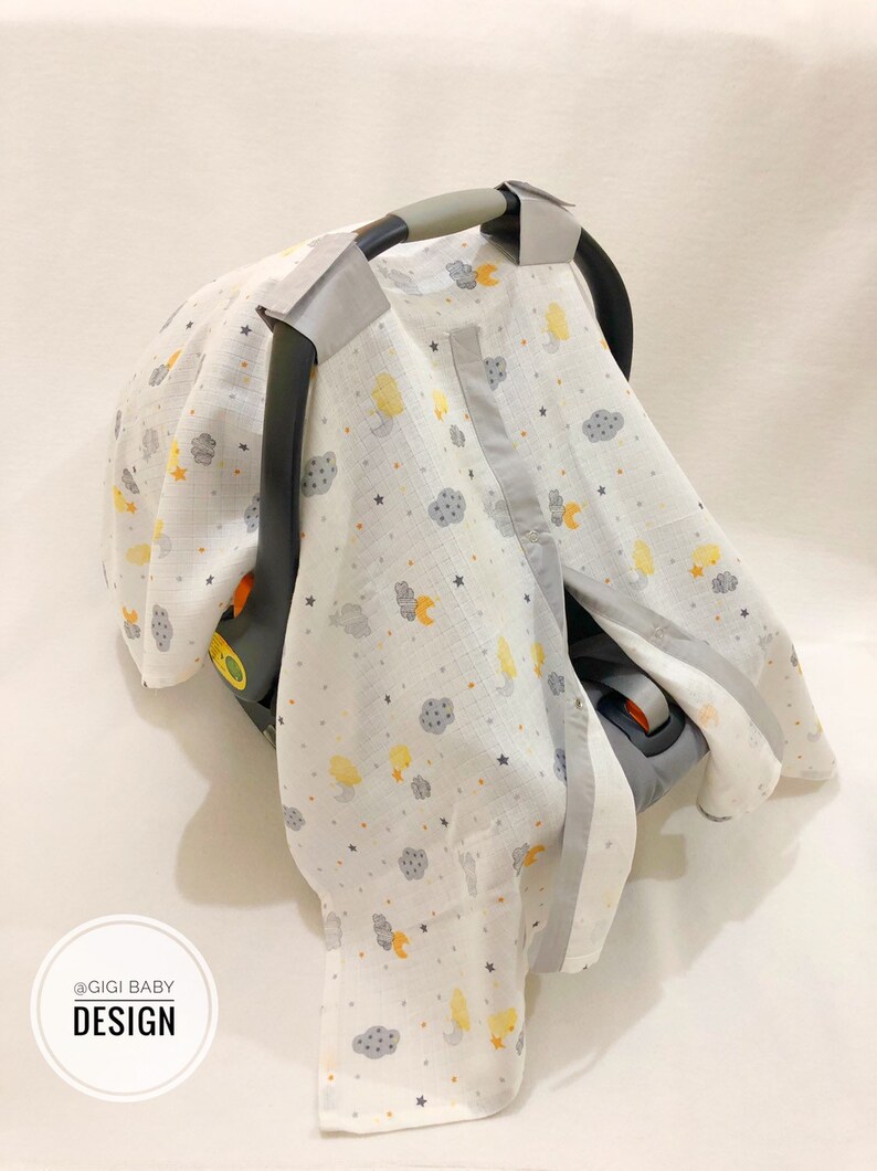 Muslin Car Seat Canopy Cover for Baby Boy and Girl Yellow and Etsy