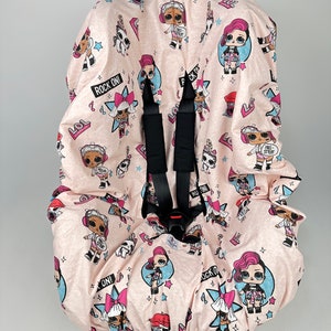 Autositzbezug Bezug Bezug Wasserdicht für Kleinkinder Kinder in Blush Doll Print mit Strap Covers, Geburtstagsgeschenk, Urlaubsgeschenk