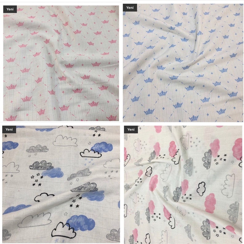 Muslin Burp Cloths for Baby in Set of 5 with Pink Candy Design Etsy