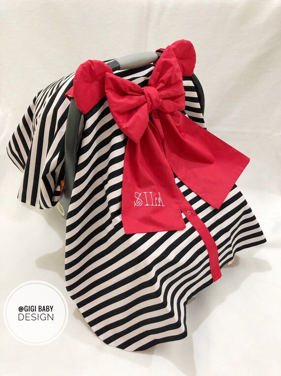 personalized carseat canopy boy